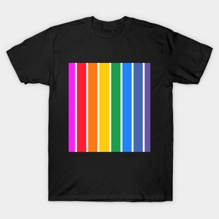 Bright rainbow stripes - vertical T-Shirt